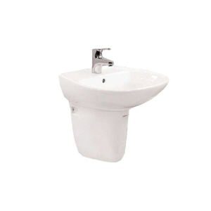 Chậu rửa mặt Lavabo chân lửng Ceravi CB103/CCN142