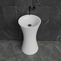 Chậu Rửa Mặt, Lavabo Nổi Đặt Bàn đúc nguyên khối từ đá nhân tạo Solid Surface - Model: HC-110B
