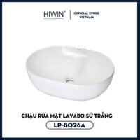 Chậu rửa mặt lavabo sứ trắng cao cấp Hiwin LP-8026A