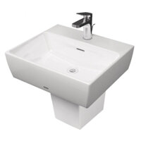 Chậu Rửa Mặt Lavabo TOTO LHT328C Chữ Nhật Treo Tường Chân Ngắn
