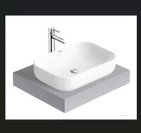Chậu Rửa Mặt Lavabo Viglacera V25 Đặt Bàn Chữ Nhật (Thiết bị vệ sinh giá rẻ tại Bình Dương)