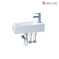 Chậu rửa mặt lavabo vuông treo tường Caesar LF5239S