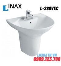 Chậu rửa mặt treo tường 3 lỗ Inax L-288VEC không chân