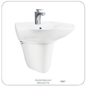 Chậu rửa mặt treo tường chân lửng Sanfi S507