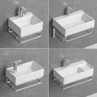 Chậu rửa nhỏ góc siêu hẹp chậu rửa treo tường nhỏ mini cạnh hẹp kích thước nhỏ phòng tắm bằng gốm