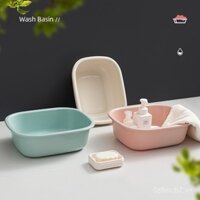 Chậu rửa nhựa hình chữ nhật, chậu rửa rau gia đình, chậu giặt lớn dày cho sinh viên, trẻ em, chậu rửa cho bé