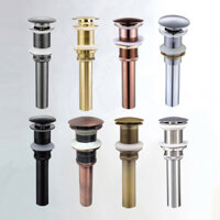 Chậu rửa phòng tắm Bật lên Nút chặn chất thải thoát nước không có tràn Phụ kiện vòi phòng tắm bằng đồng thau màu đen / Chrome / Vàng hồng / Vàng chải zzh220