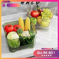 Chậu rửa rau củ kèm van xả nước xoay van tiện lợi, rổ đựng hoa quả siêu to