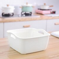 Chậu rửa rau dày hai lớp có giỏ thoát nước, giá đỡ bát nhựa lớn, bộ thoát nước gia đình hai mảnh, dụng cụ thoát nước rau trong ký túc xá để rửa dâu tây