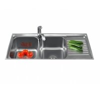 Chậu rửa S105D「2 hộc + 1 bàn SUS.304」SƠN HÀ