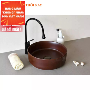 Chậu rửa sứ màu men mờ Kanly SU521