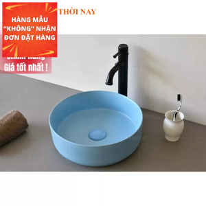 Chậu rửa sứ màu men mờ Kanly SU525