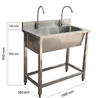 Chậu rửa tay inox 1000×500 mm