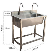 Chậu rửa tay inox 1000×500 mm