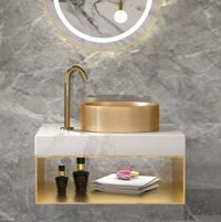 Chậu rửa tay inox – âm mặt đá – nhà tắm – model 207