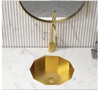 Chậu rửa tay inox – âm mặt đá – nhà tắm – model 208