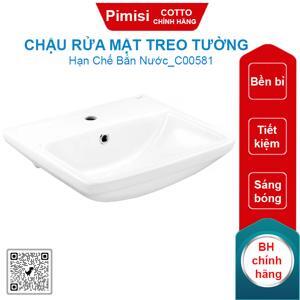 Chậu rửa treo tường bằng sứ Cotto C00581