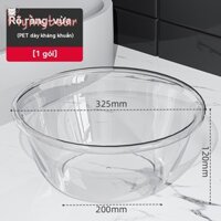 Chậu rửa trong suốt dày Chậu rửa nhẹ sang trọng Chậu rau nhựa tròn lớn