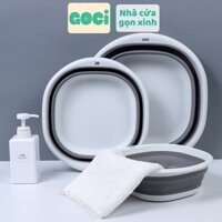 Chậu silicon gấp gọn đa năng, tiết kiệm không gian, Chậu rửa mặt cho bé nhỏ gọn, tiện lợi