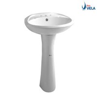 Chậu Sứ Rửa Mặt VeLa VC 909D – Chân Dài