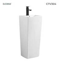 Chậu sứ trụ vuông trắng CTV304