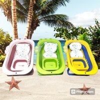 Chậu Tắm Cá Sấu Gấp Gọn Cho Bé Combo Phao và Chậu Rửa Mặt