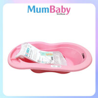 Chậu tắm cho bé sơ sinh có nút xả nước nhập khẩu Thái Lan nghuậ PP an toàn cho trẻ em MumBaby