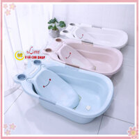 Chậu tắm cho bé từ sơ sinh hình ếch Việt Nhật SIZE ĐẠI (85cm),có kèm giá đỡ tắm