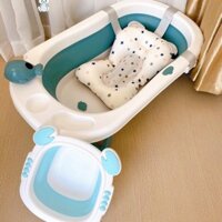 Chậu tắm gấp gọn Full bộ (Kèm phao + Chậu rửa mặt + đồ chơi)