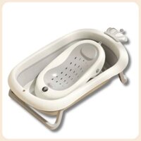 Chậu tắm gập gọn IUU báo nhiệt cho bé 24x50x84cm, thau tắm trẻ em có ghế tắm - Monnie Center