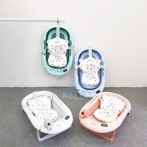 Chậu tắm gấp gọn kèm phao chính hãng Holla HL-0363