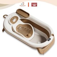 Chậu tắm gập gọn Yaqin báo nhiệt cho bé 23x49x93cm, thau tắm trẻ em có giá đỡ - Monnie Kids