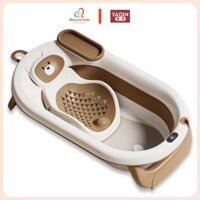 Chậu tắm gập gọn Yaqin báo nhiệt cho bé 23x49x93cm, thau bồn tắm trẻ em có giá đỡ - Monnie Kids
