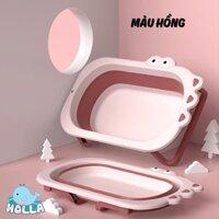 Chậu Tắm Trẻ Em Thau Tắm Cho Bé Sơ Sinh Đệm Phao tắm Holla