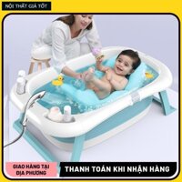 Chậu Tắm Trẻ Em Thau Tắm Cho Bé Bồn Tắm Trẻ Sơ Sinh Thiết Kế An Toàn Cho Có Bảng Hiển Thị Nhiệt Độ Có Thể Gập Gọn