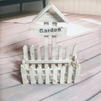 Chậu treo đôi cũ chậu hoa treo tường hàng rào gỗ Giỏ hoa mọng nước chậu hoa gỗ cacbon hóa chống ăn mòn giá cắm hoa TT2U J68W