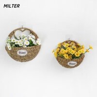 Chậu treo MILTER, Chậu hoa treo bấc, Chậu trồng cây treo tường sân vườn cổ điển Giá đỡ chậu cây Hộp đựng hoa Nhà