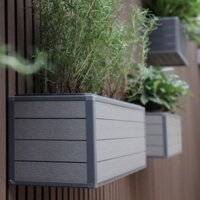 Chậu trồng cây gỗ nhựa chữ nhật 60