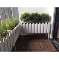 chậu trồng cây gỗ nhựa composite 50*25*30cm (mẫu hàng rào) chưa kèm chân