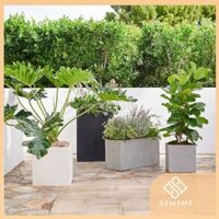 Chậu trồng cây hàng rào gỗ nhựa composite đủ kích thước 50x25x25cm 50x20x20cm 50x20x25cm