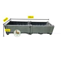 Chậu trồng hoa, cây cảnh ghép thông minh nhựa HDPE Kích thước 100x30x23cm