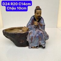 Chậu tượng Thần trà bonsai cây cảnh SP808