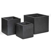 Chậu Vuông Đá Mài 30x30Cm Trồng Cây Hoa Nuôi Cá