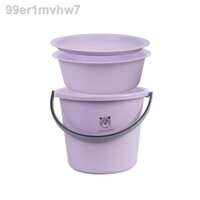 ❅♟Chậu xô đặt xô gia đình ký túc xá chậu rửa xô đựng nước sinh viên đựng nước có nắp bồn tắm xô tròn xô nhựa dày