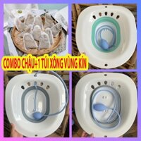 CHẬU XÔNG+ GÓI XÔNG VÙNG KÍN (CÓ CHE TÊN SẢN PHẨM)