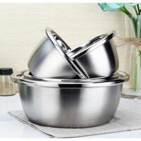 chậu,bát 304 inox 100 cao cấp các cỡ hàng dầy GDTH - Trắng,Chậu inox 24 cm