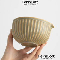 Chawan sọc gân pha Matcha , set pha trà Nhật Bản