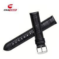 CHAXIGO Dây đeo đồng hồ da thật màu đen 20mm, phụ kiện đồng hồ chống nước, thay thế dây đeo đồng hồ unisex
