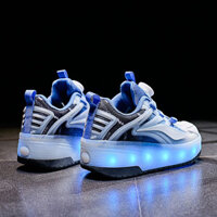 Chạy Bộ Con Lăn Trượt Bé Gái 2024 Bé Trai Giày Trượt Có Thể Sạc Lại Nhấp Nháy Sáng Giày Trẻ Em Vô Hình Con Lăn Giày Trượt 2.18