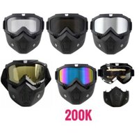 Chạy Sale:  Mặt Nạ + Kính Beon Dùng Với Mũ 3/4